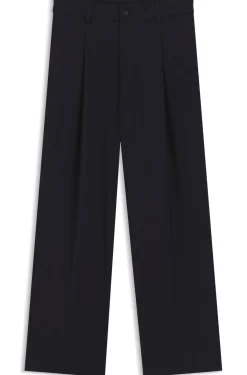 Relaxed-fit trousers in patterned virgin wool
