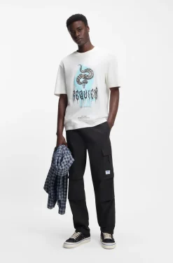 Relaxed-fit trousers in ripstop fabric