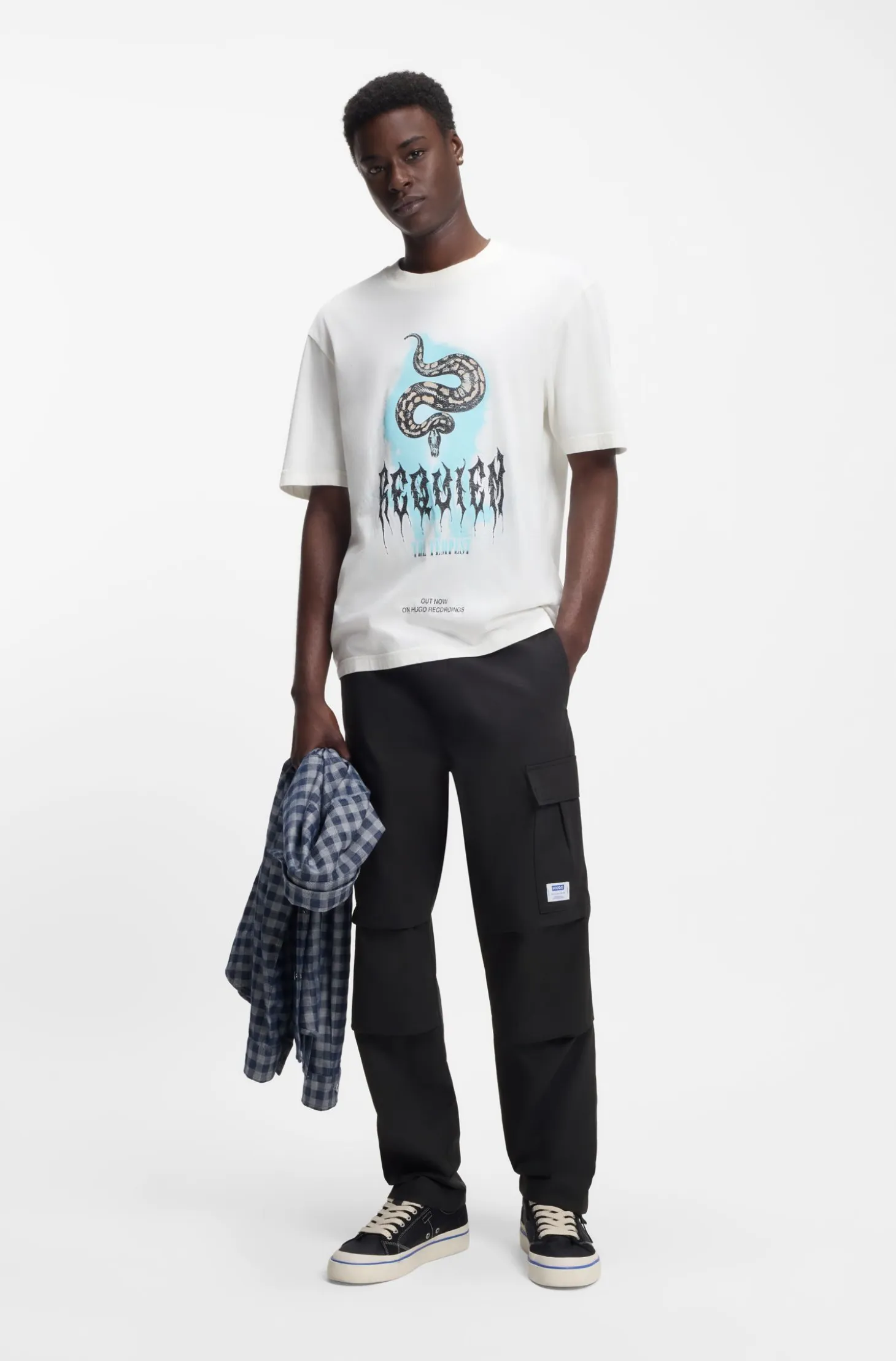Relaxed-fit trousers in ripstop fabric
