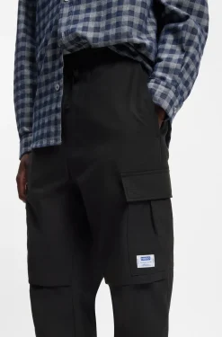 Relaxed-fit trousers in ripstop fabric