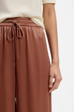 Relaxed-fit trousers in satin