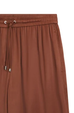 Relaxed-fit trousers in satin