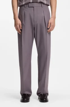 Relaxed-fit trousers in stretch cotton