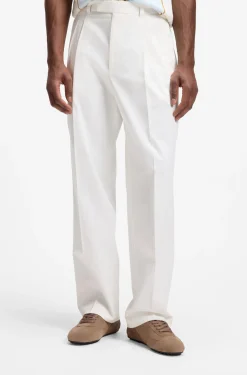 Relaxed-fit trousers in stretch cotton