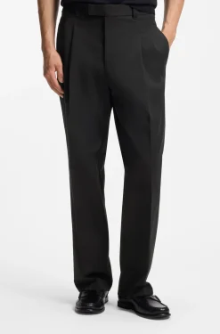 Relaxed-fit trousers in stretch cotton