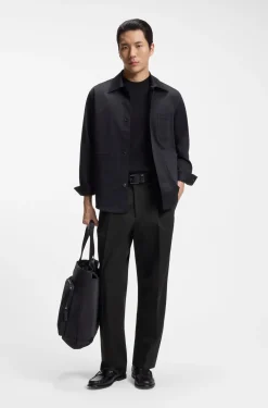 Relaxed-fit trousers in stretch cotton