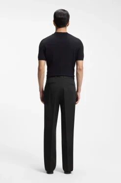 Relaxed-fit trousers in stretch cotton