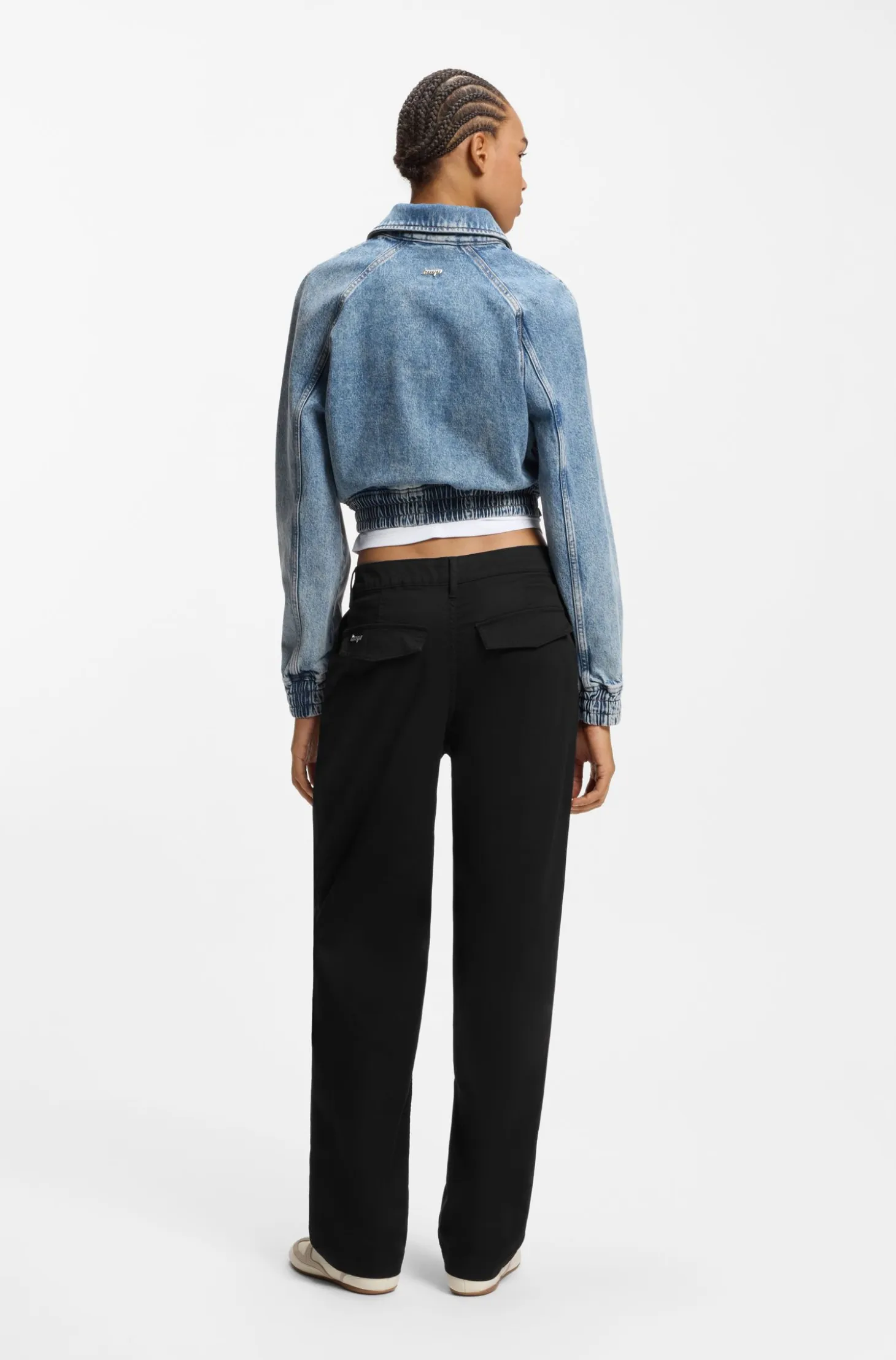 Relaxed-fit trousers in stretch-cotton twill