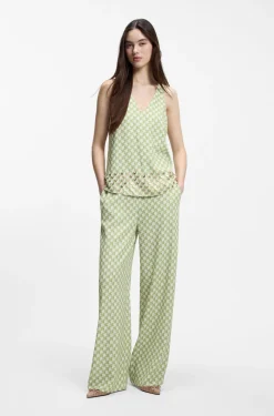 Relaxed-fit trousers with all-over print