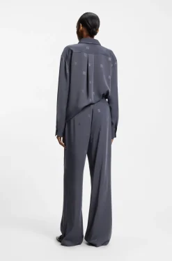 Relaxed-fit trousers with stacked logos