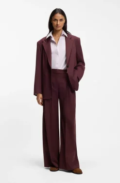 Relaxed-fit trousers with wide leg