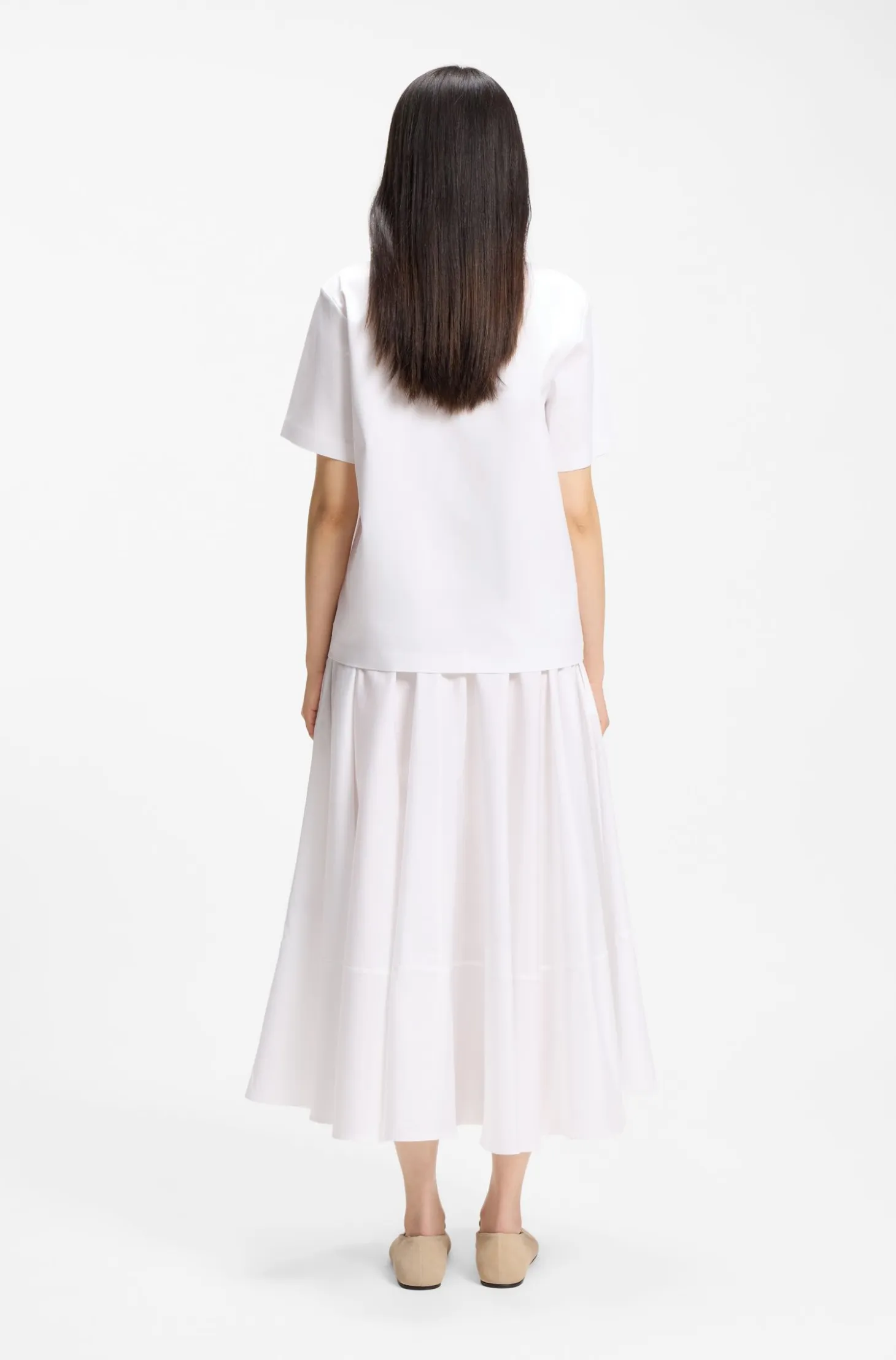 Relaxed-fit T-shirt in mercerised cotton