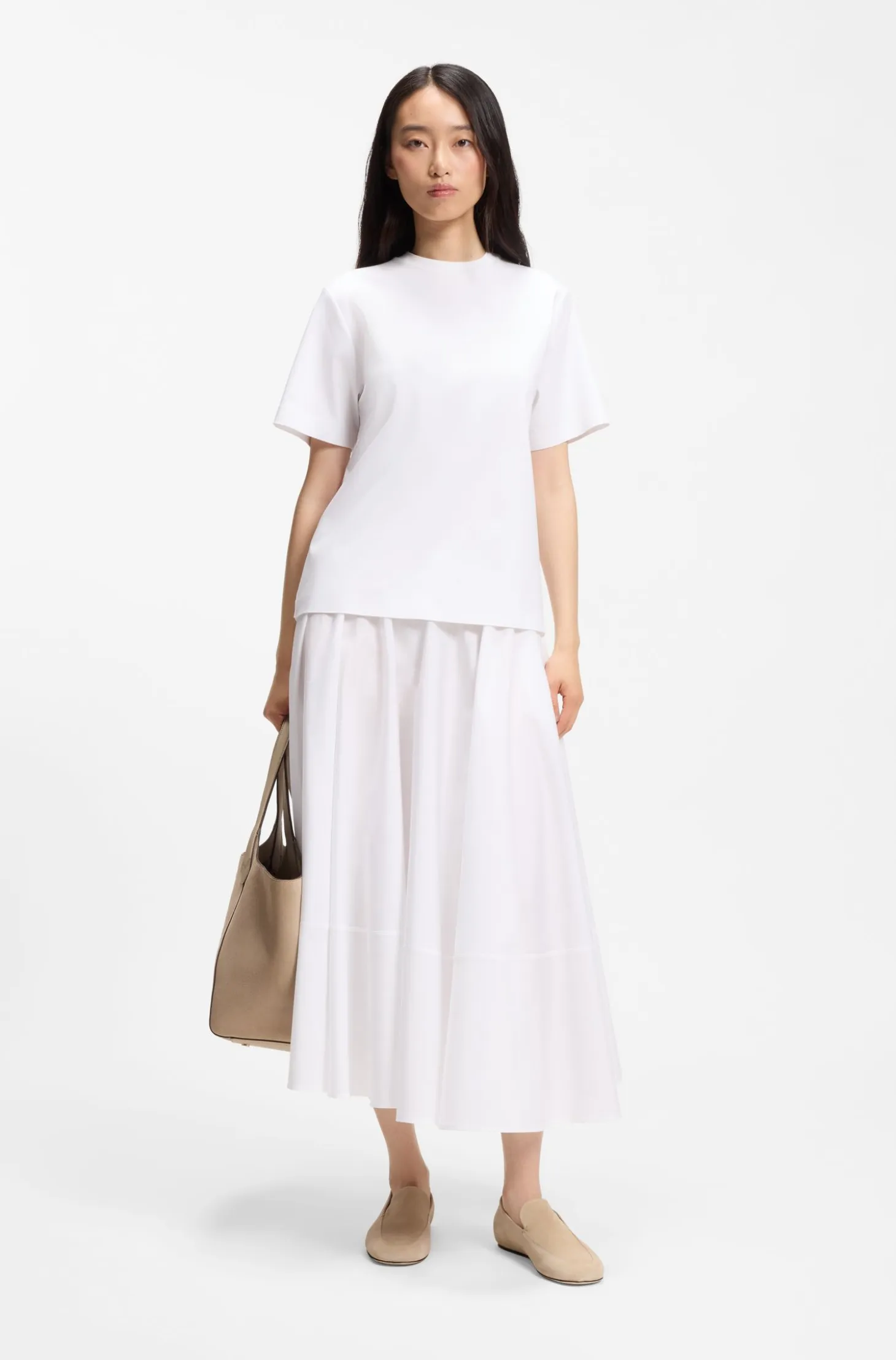 Relaxed-fit T-shirt in mercerised cotton
