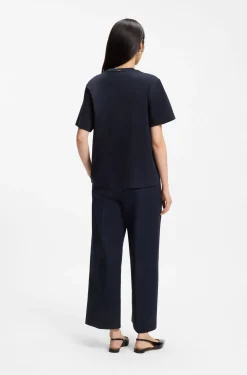 Relaxed-fit T-shirt in mercerised cotton