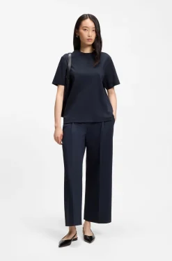Relaxed-fit T-shirt in mercerised cotton