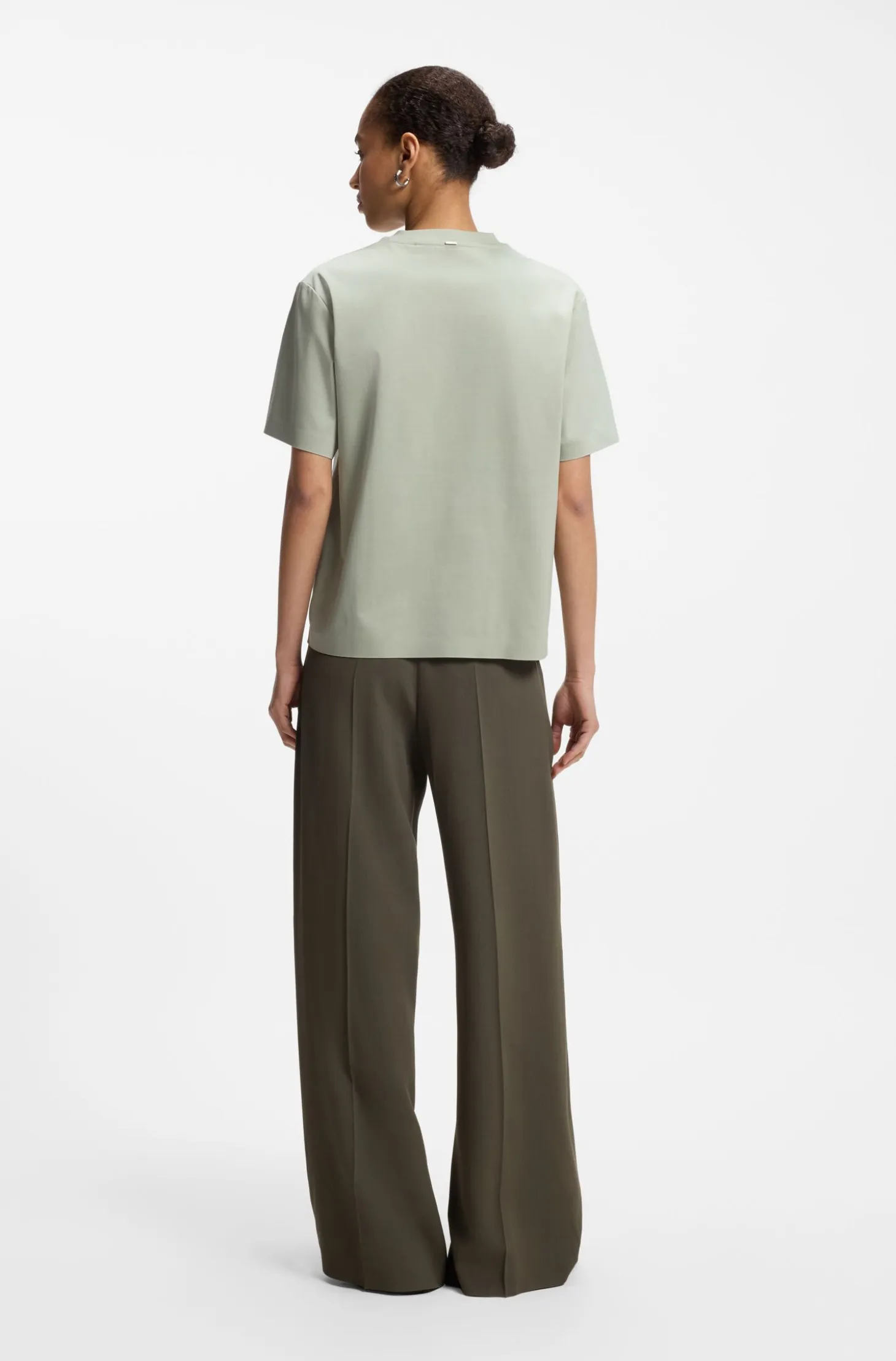 Relaxed-fit T-shirt in mercerised cotton