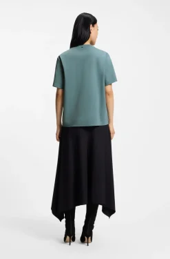 Relaxed-fit T-shirt in mercerised cotton