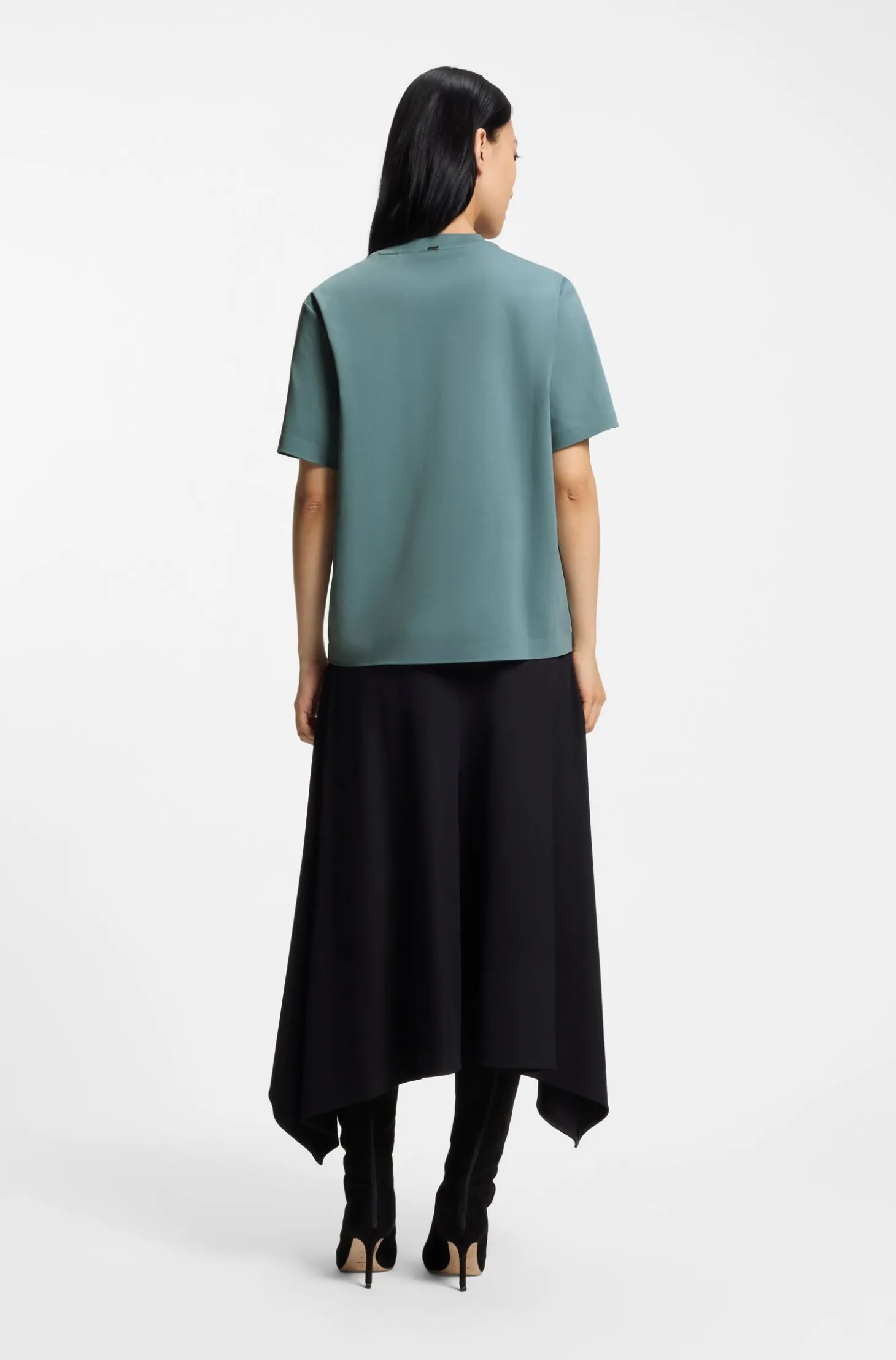 Relaxed-fit T-shirt in mercerised cotton