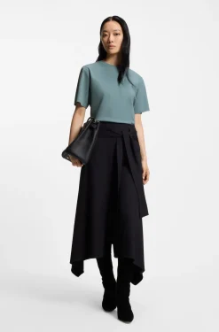 Relaxed-fit T-shirt in mercerised cotton