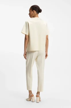 Relaxed-fit T-shirt in mercerised cotton