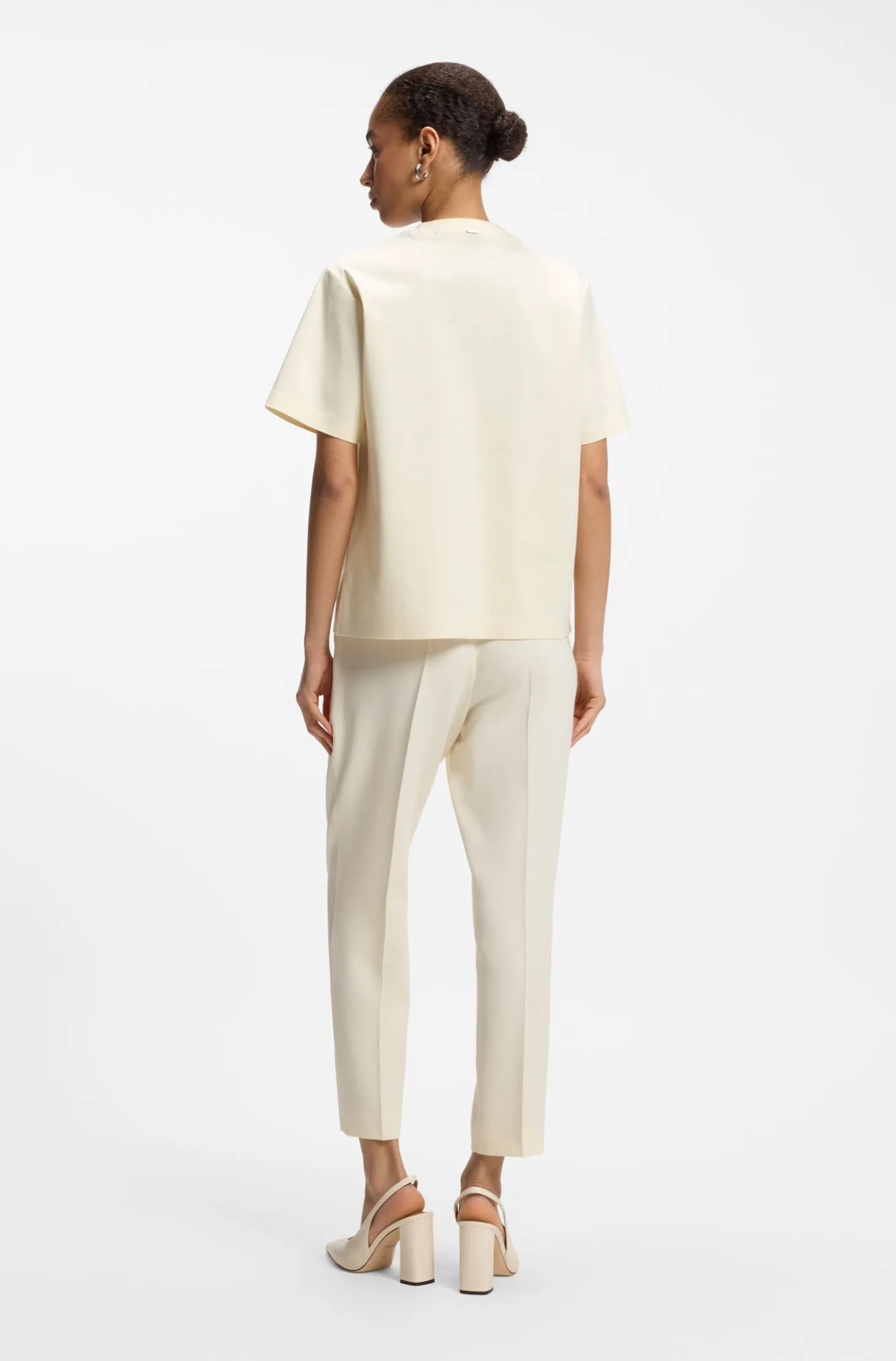 Relaxed-fit T-shirt in mercerised cotton