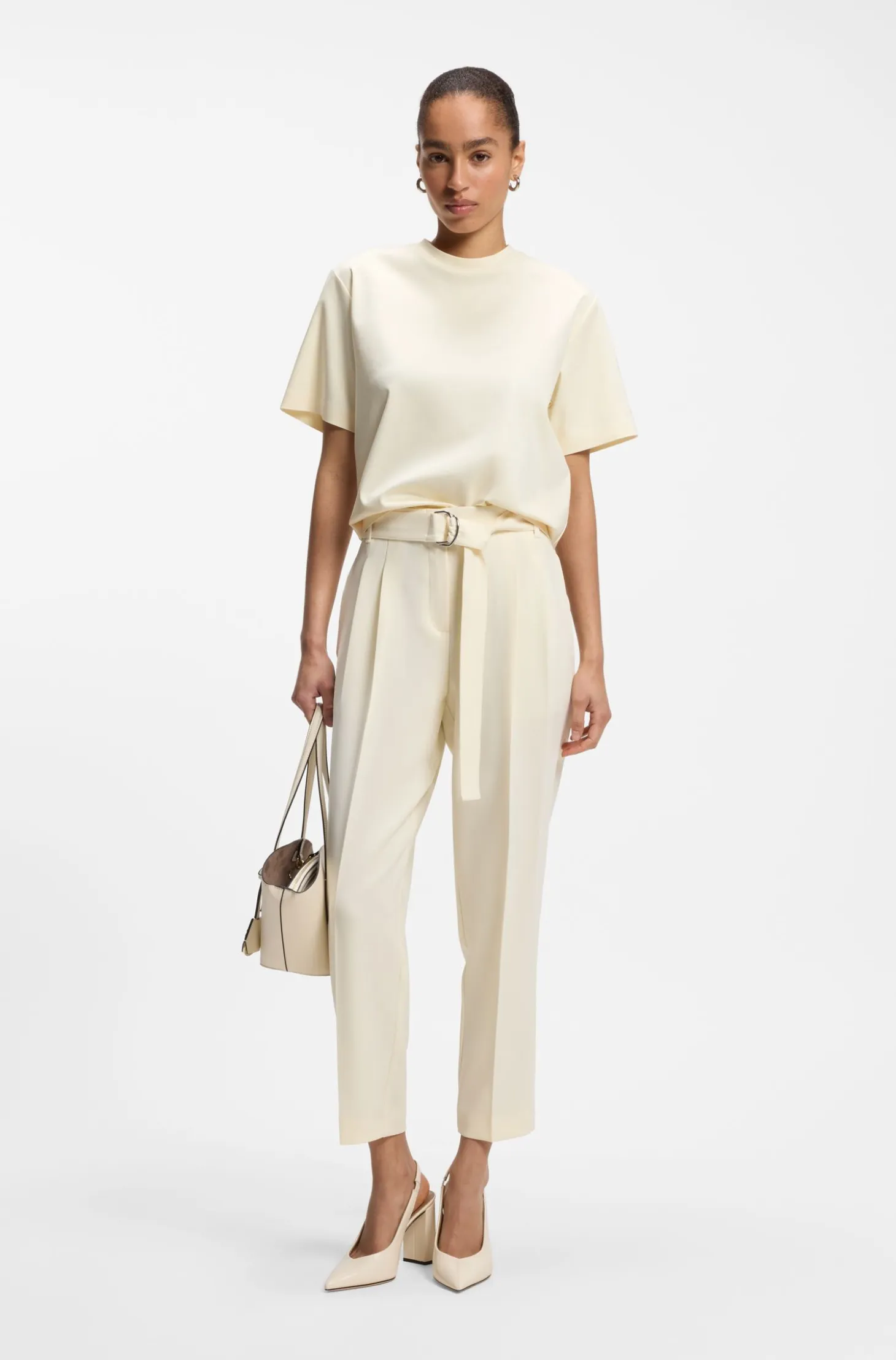 Relaxed-fit T-shirt in mercerised cotton