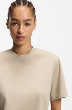 Relaxed-fit T-shirt in mercerised cotton