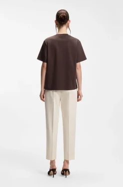 Relaxed-fit T-shirt in mercerised cotton