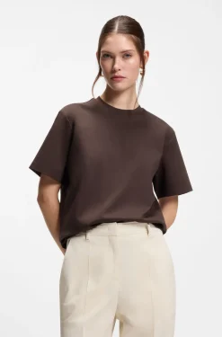 Relaxed-fit T-shirt in mercerised cotton