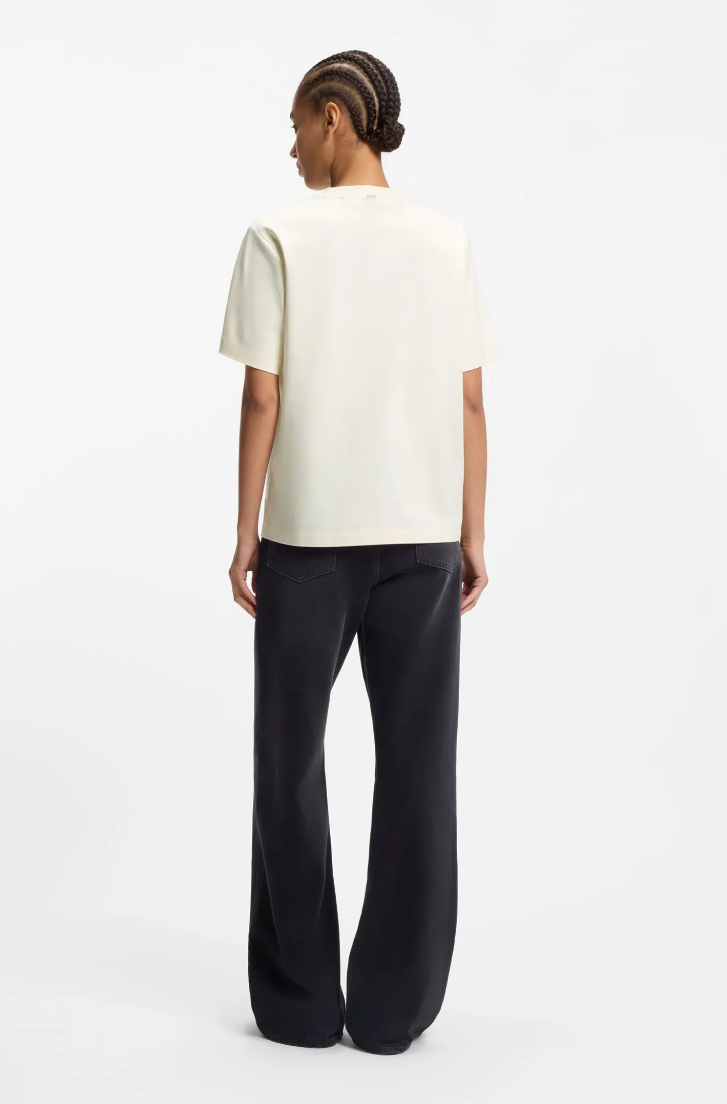 Relaxed-fit T-shirt in mercerised cotton