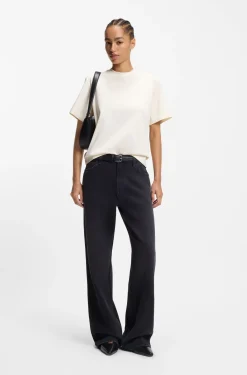 Relaxed-fit T-shirt in mercerised cotton