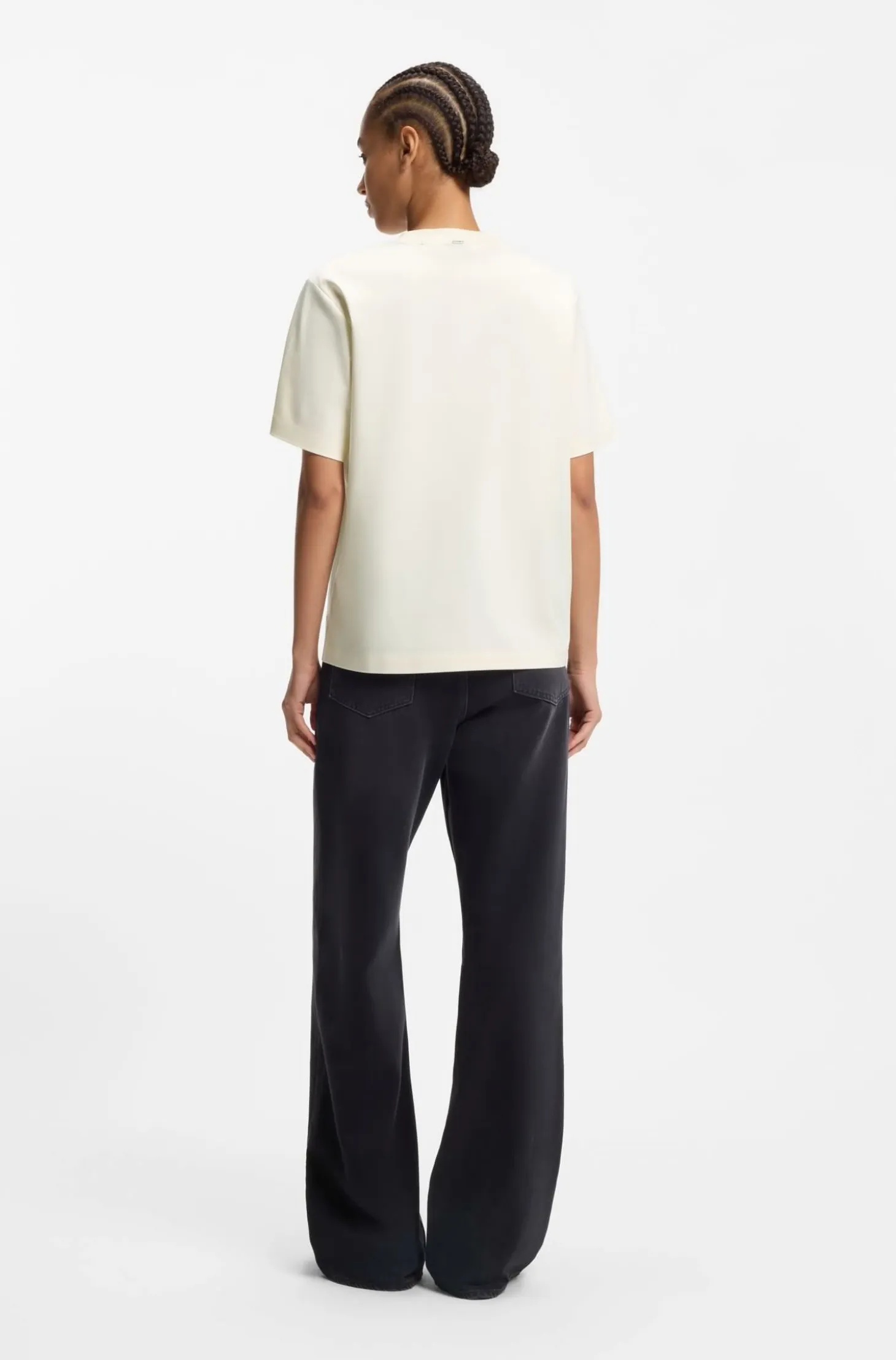 Relaxed-fit T-shirt in mercerised cotton
