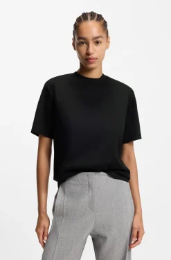 Relaxed-fit T-shirt in mercerised cotton