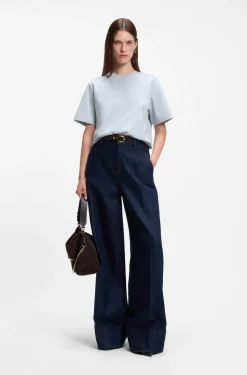 Relaxed-fit T-shirt in mercerised cotton