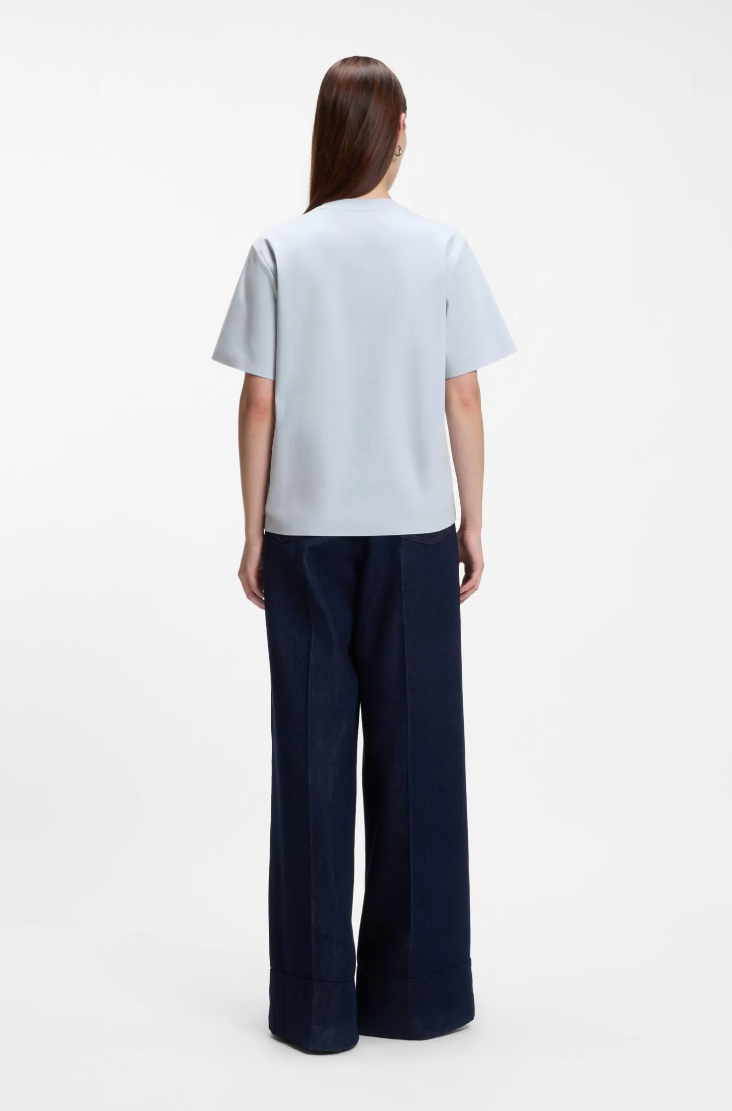 Relaxed-fit T-shirt in mercerised cotton