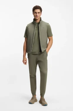 Relaxed-fit T-shirt in stretch cotton with tonal logo