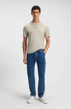 Relaxed-fit T-shirt with a layered logo print