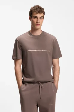Relaxed-fit T-shirt with zigzag stitching detail
