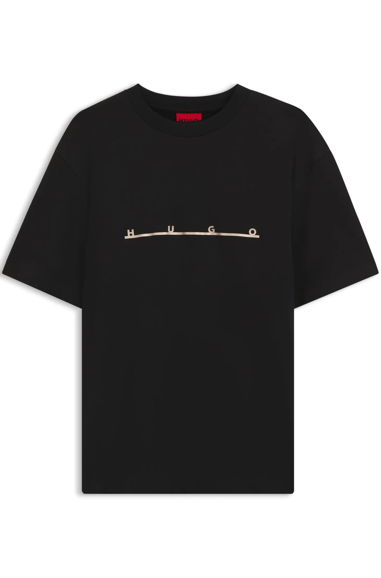 Relaxed-fit T-shirt with zigzag stitching detail