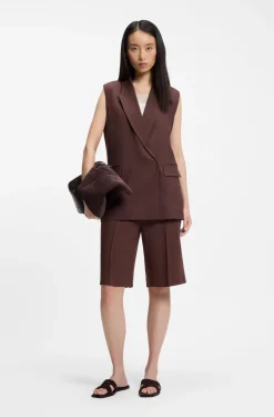 Relaxed-fit vest in a linen blend