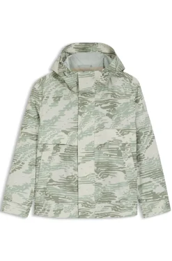 Relaxed-fit water-repellent jacket in printed ripstop fabric