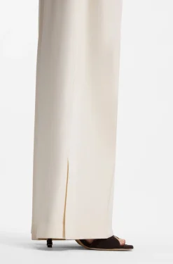 Relaxed-fit wide-leg trousers in lightweight twill