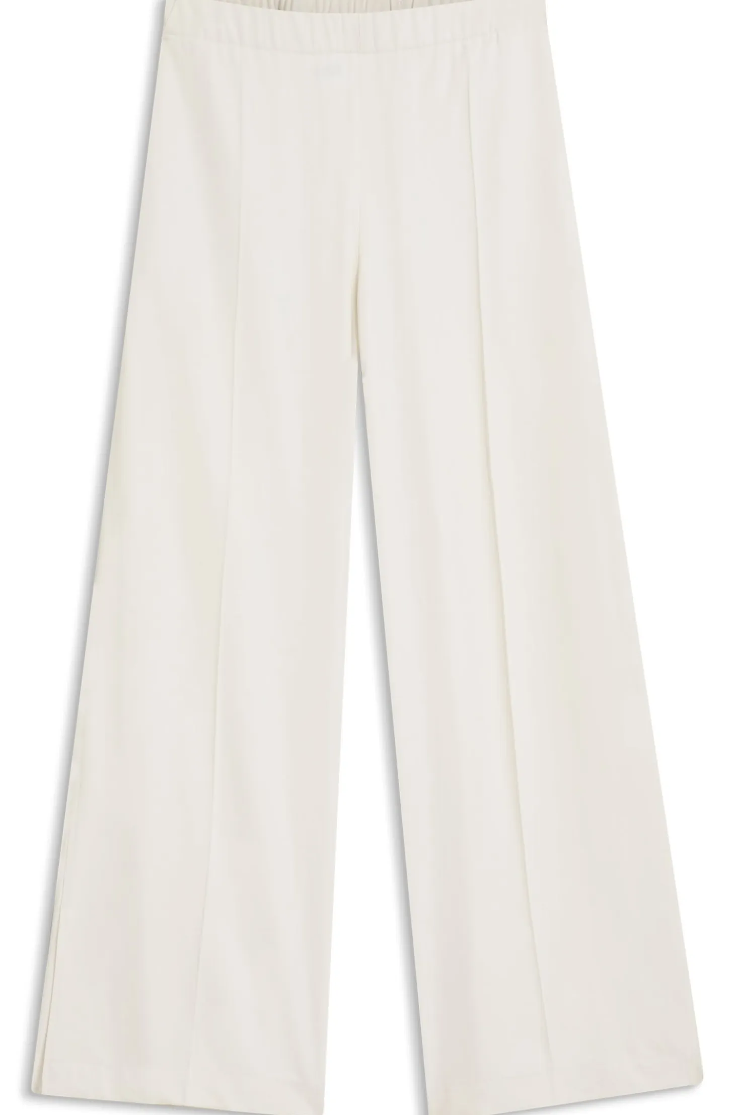 Relaxed-fit wide-leg trousers in lightweight twill