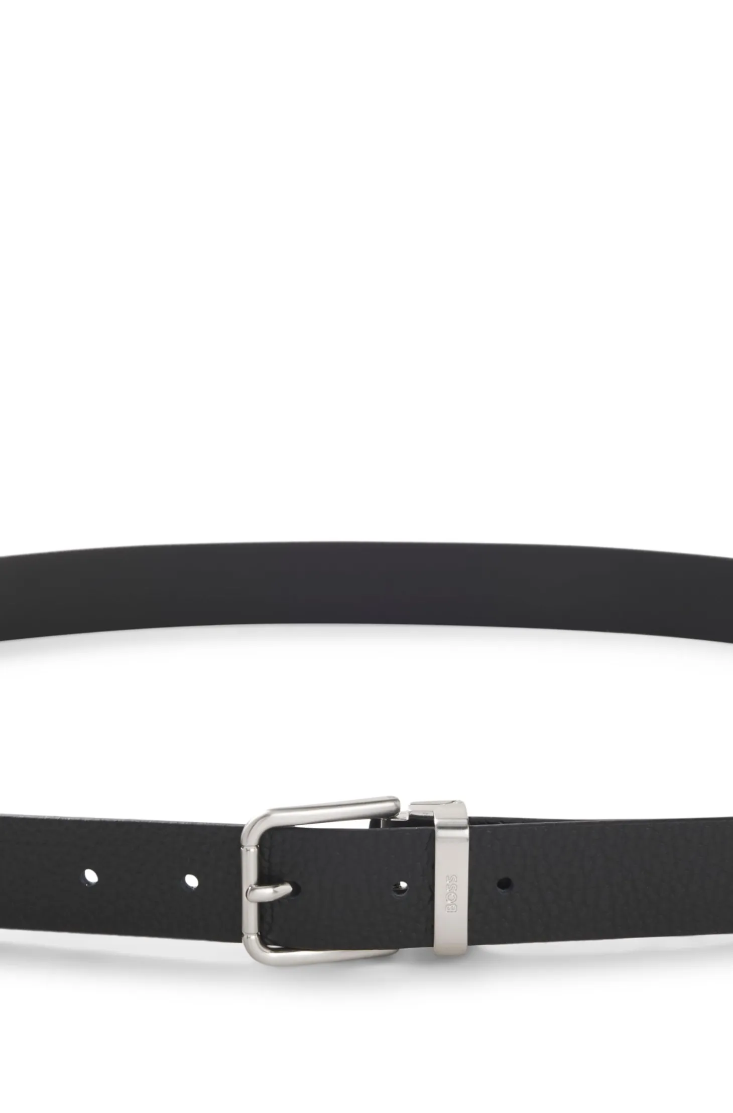 Reversible Italian-leather business belt