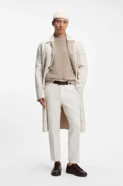 Reversible relaxed-fit coat in virgin wool and cashmere