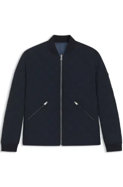 Reversible water-repellent jacket with quilting