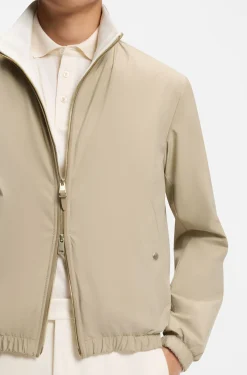 Reversible zip-up jacket in peached fabric