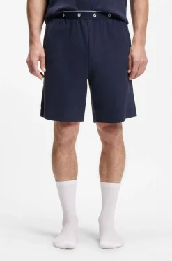 Ribbed cotton-blend pyjama bottoms with logo waistband