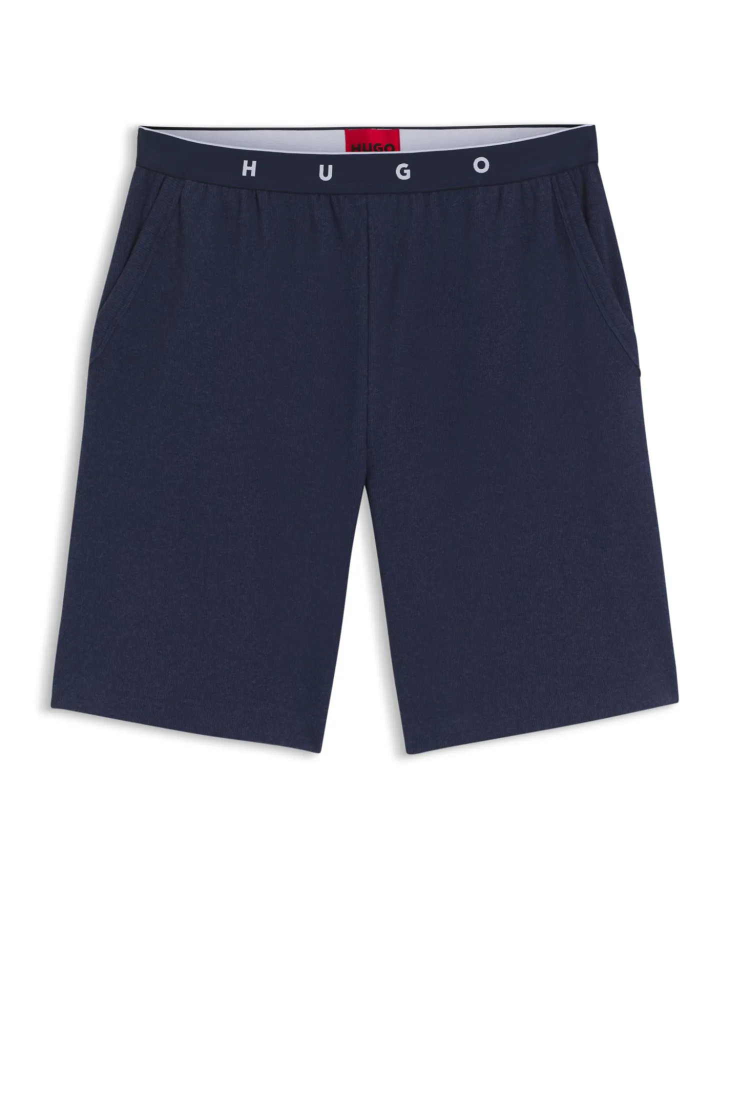 Ribbed cotton-blend pyjama bottoms with logo waistband