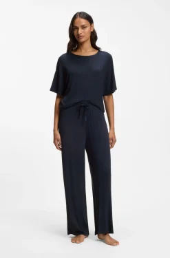 Ribbed-jersey pyjama bottoms with Double B monogram